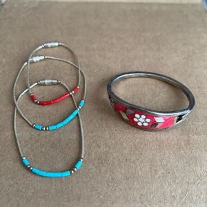 Western vintage sterling kids bracelet